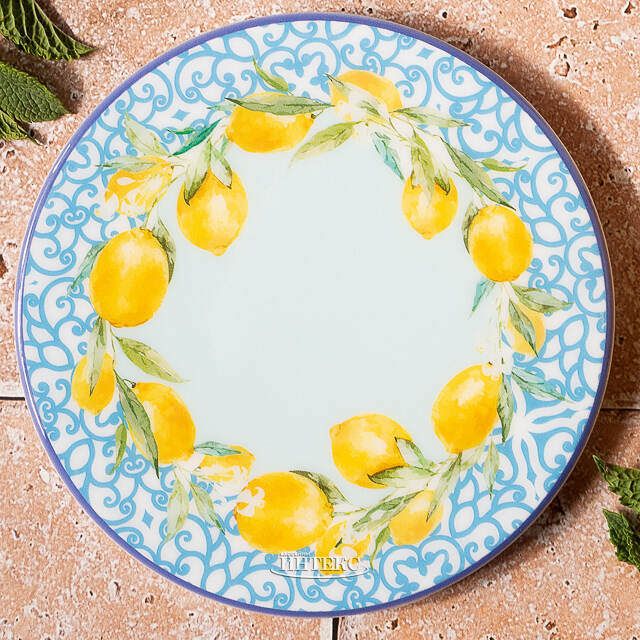 Набор подставок под кружки Capri Lemony 10 см голубой, 4 шт Boltze (Больтце)
