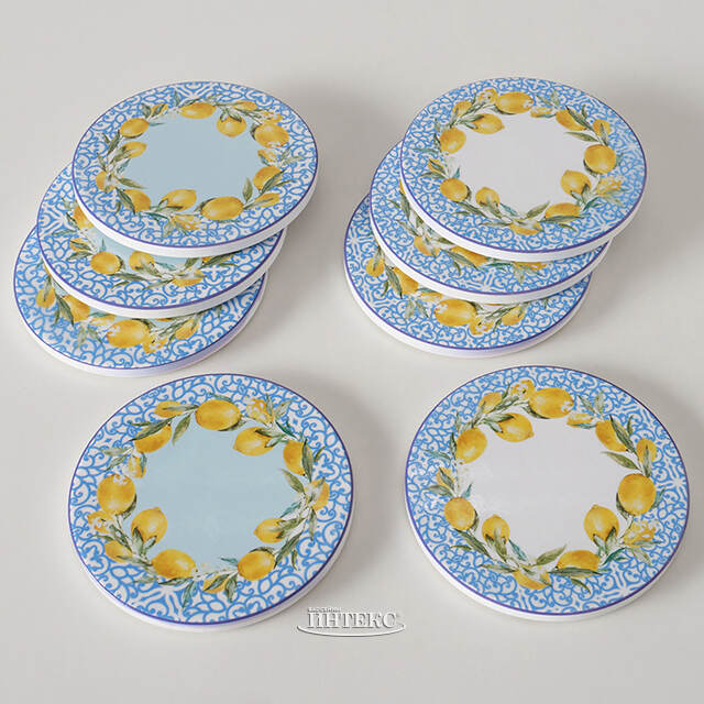 Набор подставок под кружки Capri Lemony 10 см белый, 4 шт Boltze (Больтце)