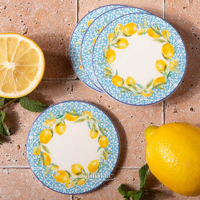 Набор подставок под кружки Capri Lemony 10 см белый, 4 шт Boltze (Больтце)