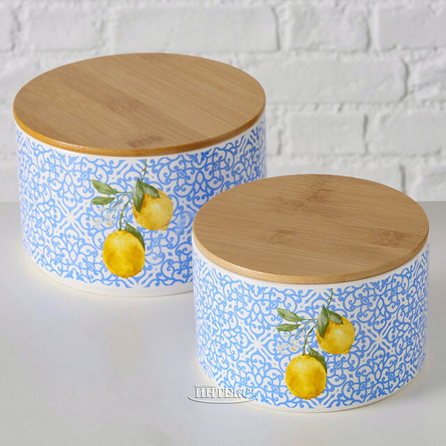 Набор банок для хранения Capri Lemony 13*9 см, 16*10 см, 2 шт Boltze
