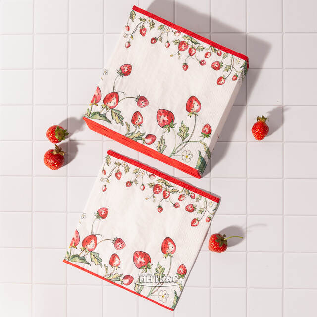 Бумажные салфетки Sweet Strawberries 17*17 см, 20 шт Boltze (Больтце)
