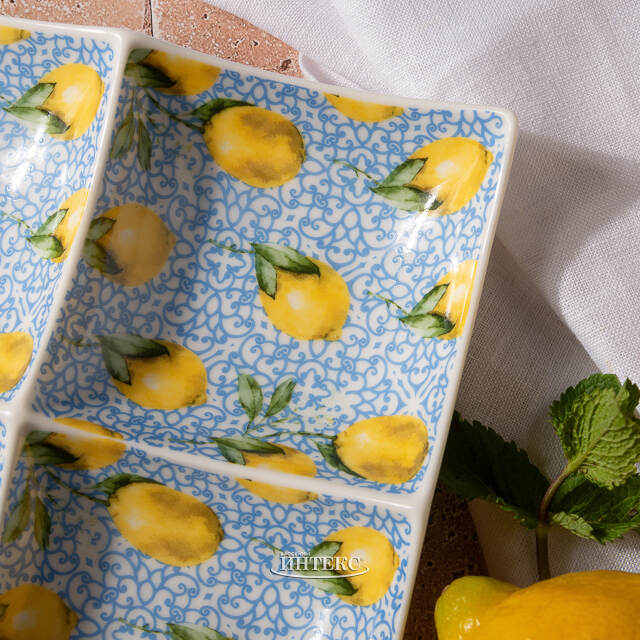 Менажница для закусок Capri Lemony 18 см Boltze