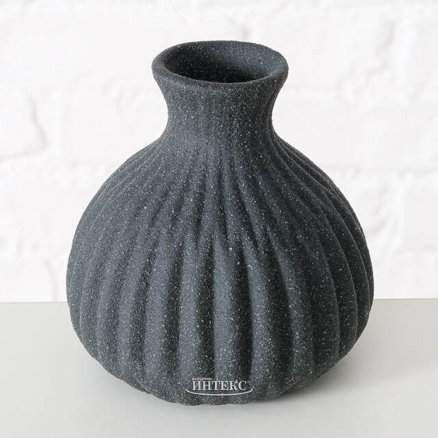 Набор керамических ваз Лидс 12 см черный, 3 шт Boltze (Больтце)