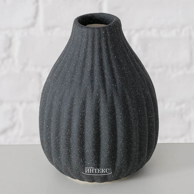 Набор керамических ваз Лидс 12 см черный, 3 шт Boltze (Больтце)