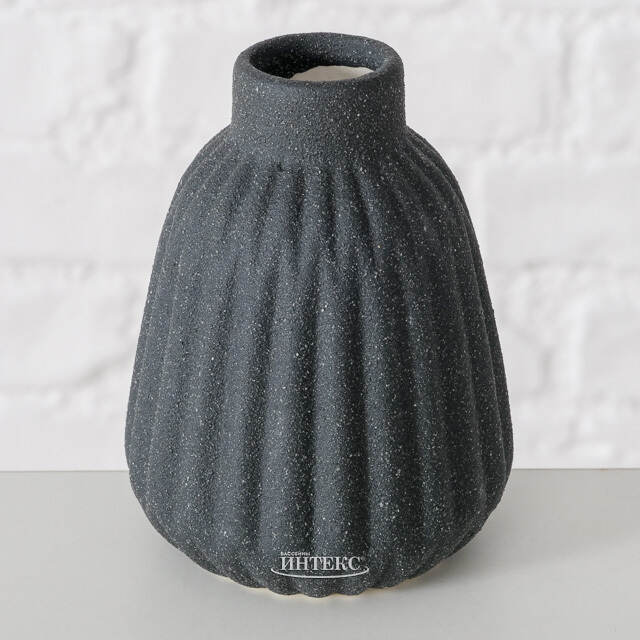 Набор керамических ваз Лидс 12 см черный, 3 шт Boltze (Больтце)