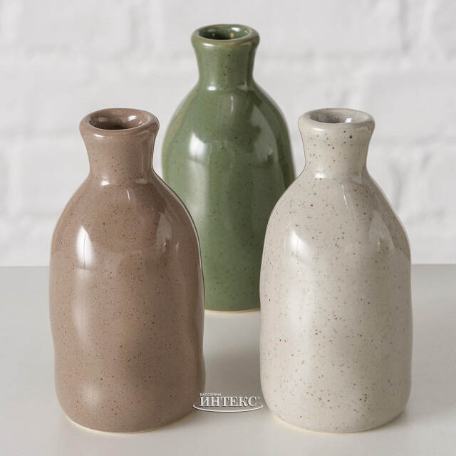 Керамическая ваза Fuente Alamo 8 см кремовая Boltze