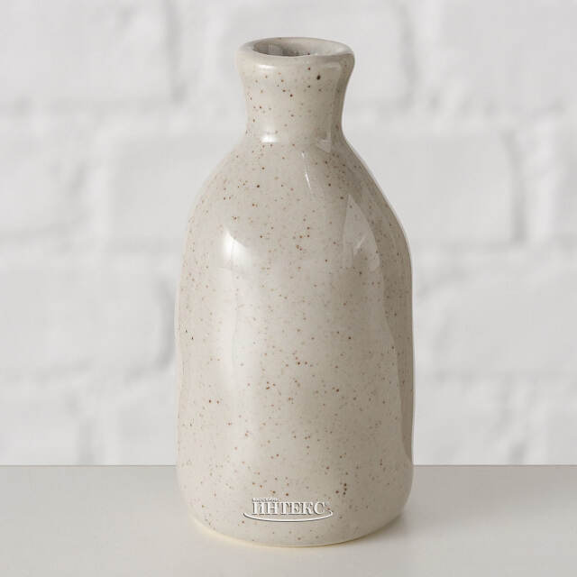 Керамическая ваза Fuente Alamo 8 см кремовая Boltze