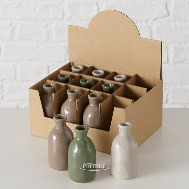 Керамическая ваза Fuente Alamo 8 см кремовая Boltze