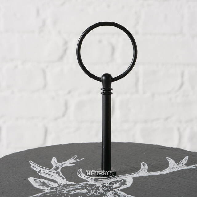 Этажерка двухуровневая для сервировки Moritz 24 см, сланец Boltze