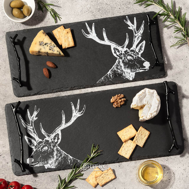 Набор подносов из сланца Moritz 35-40 см, 2 шт Boltze