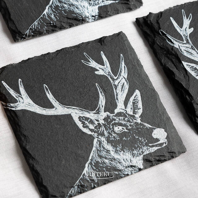 Набор подставок из сланца Moritz 11 см, 4 шт Boltze