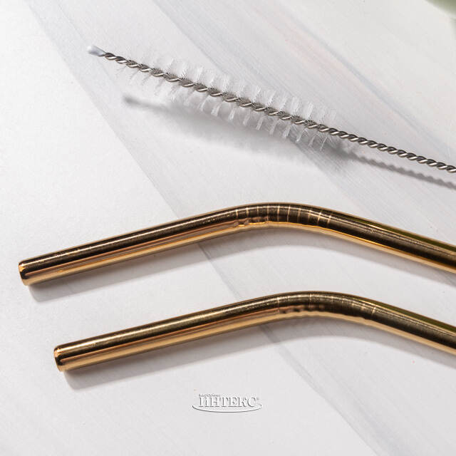 Металлические трубочки для коктейлей с ершиком, 5 предметов Boltze