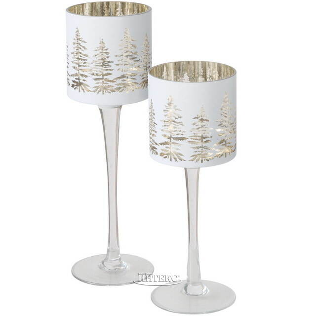Набор стеклянных подсвечников - бокалов Coventry 25-30 см, 2 шт Boltze (Больтце)