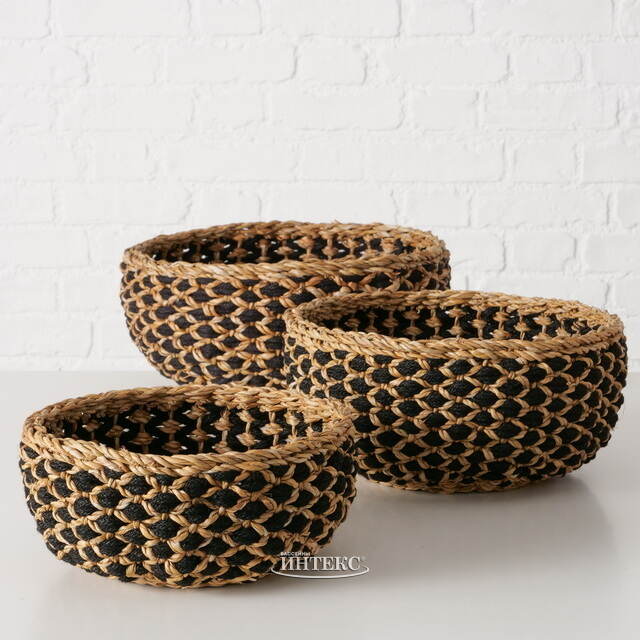 Набор плетеных корзин для хранения Nura 23-34 см, 3 шт Boltze (Больтце)