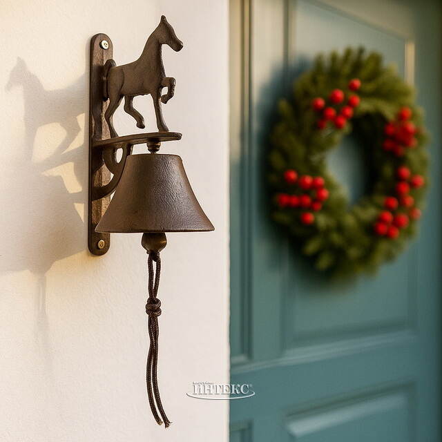 Дверной колокольчик Лошадь 23 см, чугун Boltze (Больтце)