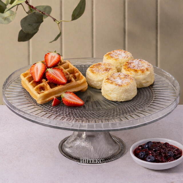 Подставка для торта Hitam 28 см, стекло Boltze (Больтце)