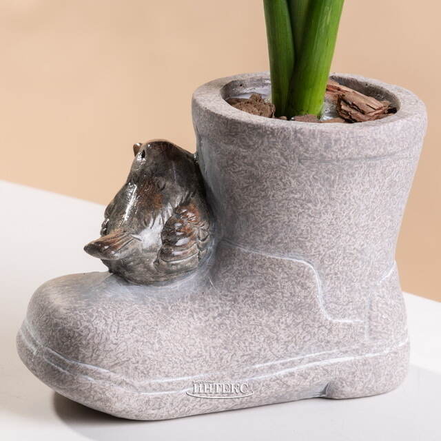 Садовое кашпо Сапожок Эрмстон - Улитка 13*11 см Boltze