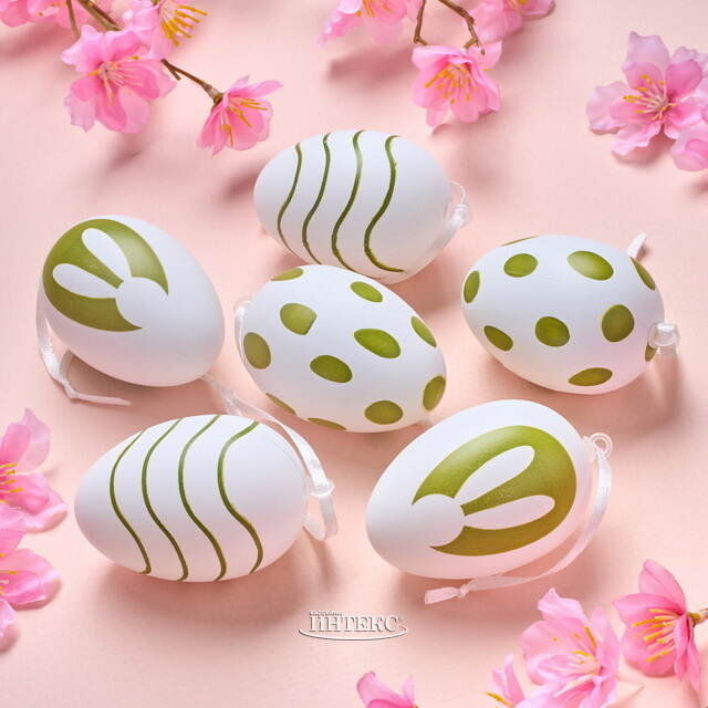 Пасхальные украшения Яйца - Весенняя Радость 6 см, 6 шт Boltze (Больтце)