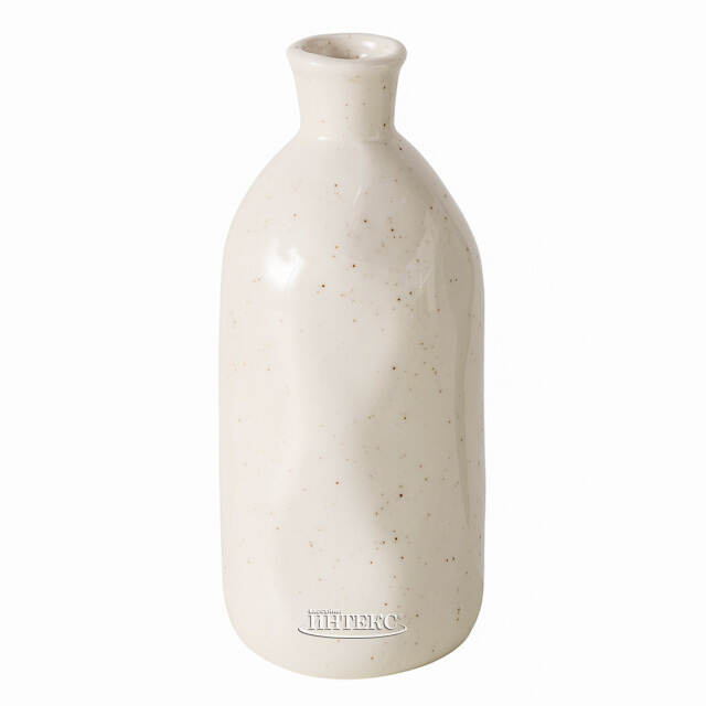 Керамическая ваза-бутылка Fuente Alamo 15 см белая Boltze