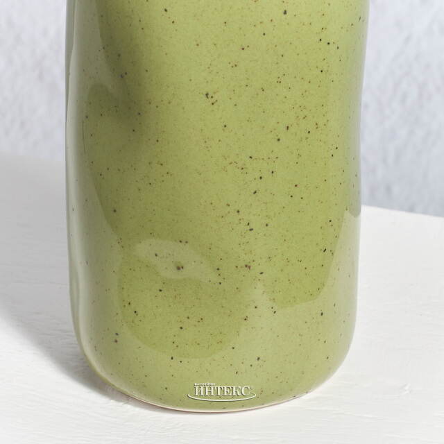 Керамическая ваза-бутылка Фуэнте-Аламо 15 см оливковая Boltze (Больтце)