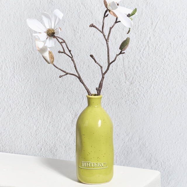 Керамическая ваза-бутылка Фуэнте-Аламо 15 см салатовая Boltze (Больтце)