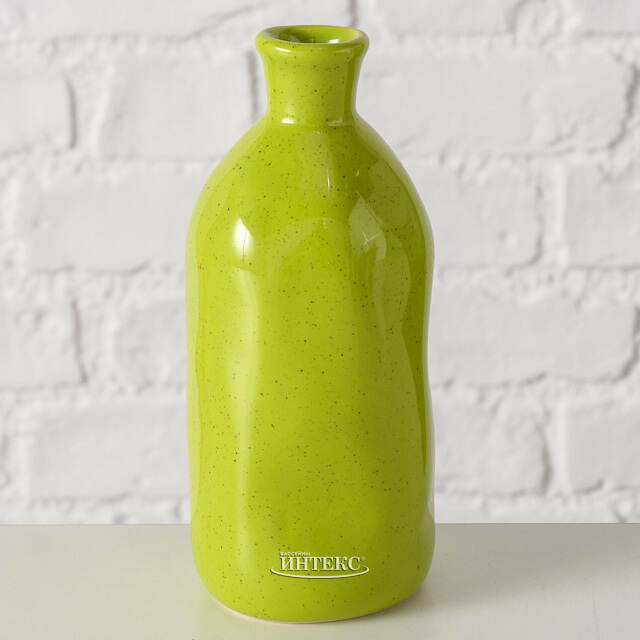 Керамическая ваза-бутылка Фуэнте-Аламо 15 см салатовая Boltze (Больтце)