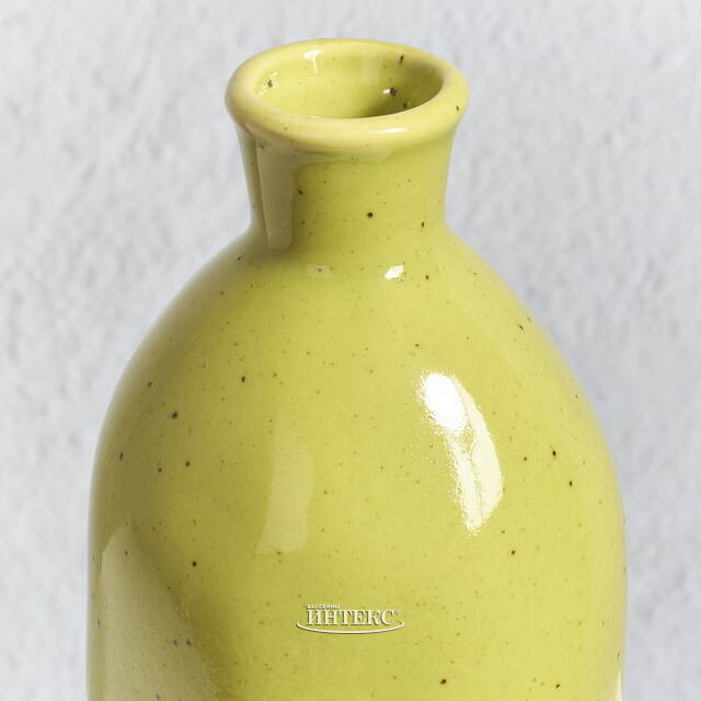 Керамическая ваза-бутылка Фуэнте-Аламо 15 см салатовая Boltze (Больтце)