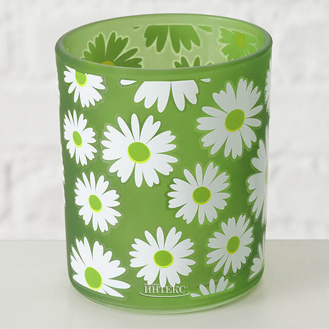 Набор стеклянных подсвечников Garden Daisy 9-11 см, 2 шт Boltze