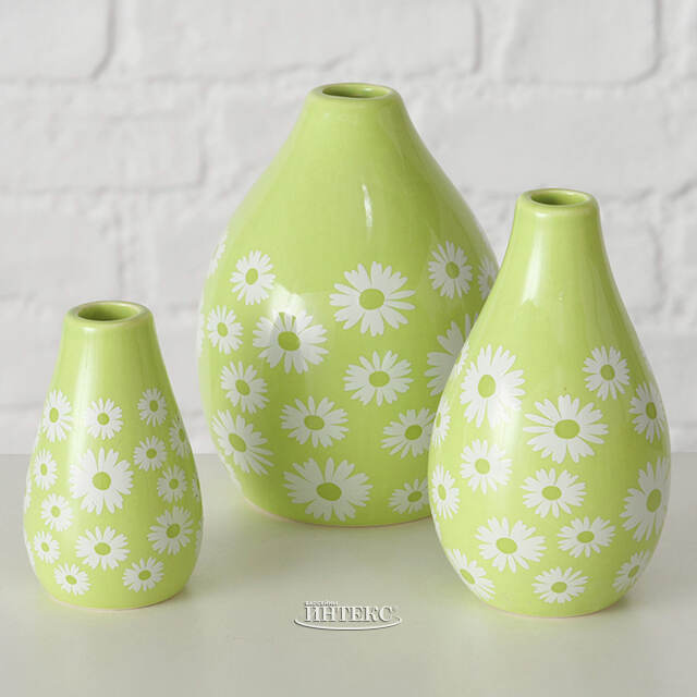 Набор керамических ваз White Daisy 8-12 см, 3 шт Boltze