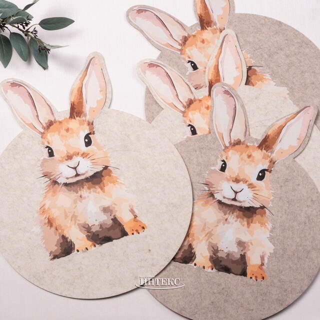 Набор плейсматов Пушистые Кролики 48*38 см, 4 шт Boltze (Больтце)