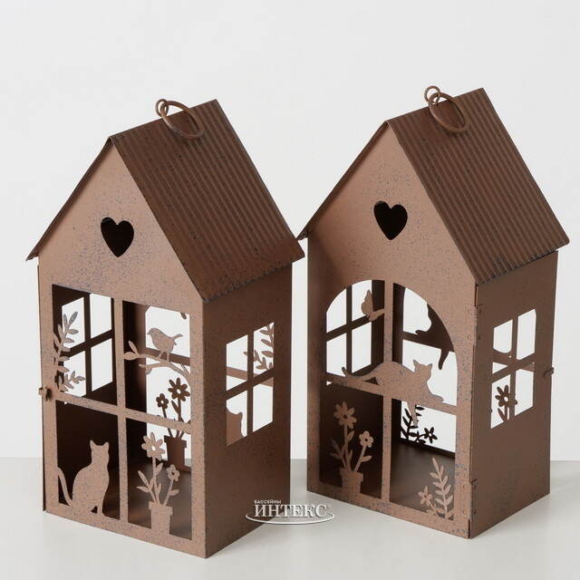 Набор подсвечников - домиков Cosina 25 см, 2 шт Boltze