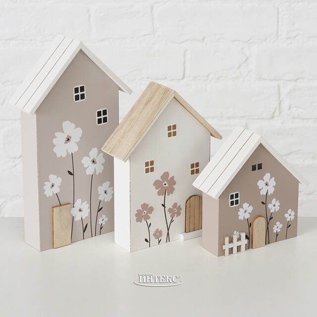 Набор декоративных домиков Gilio Scania 13-22 см, 3 шт Boltze