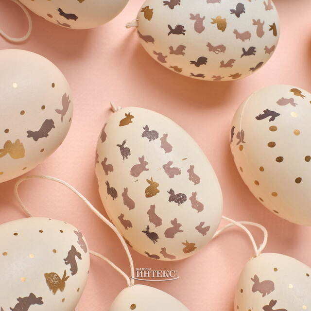 Пасхальные украшения Яйца Кролики Тинка 6 см, 12 шт Boltze (Больтце)