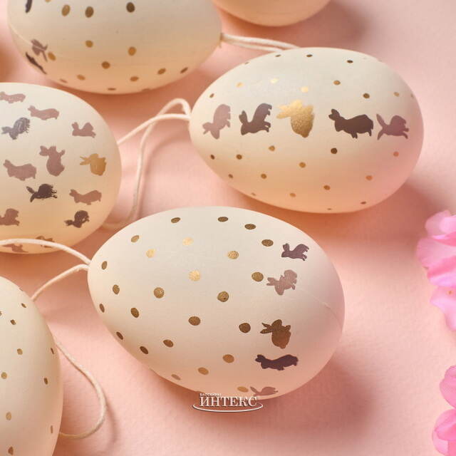 Пасхальные украшения Яйца Кролики Тинка 6 см, 12 шт Boltze (Больтце)