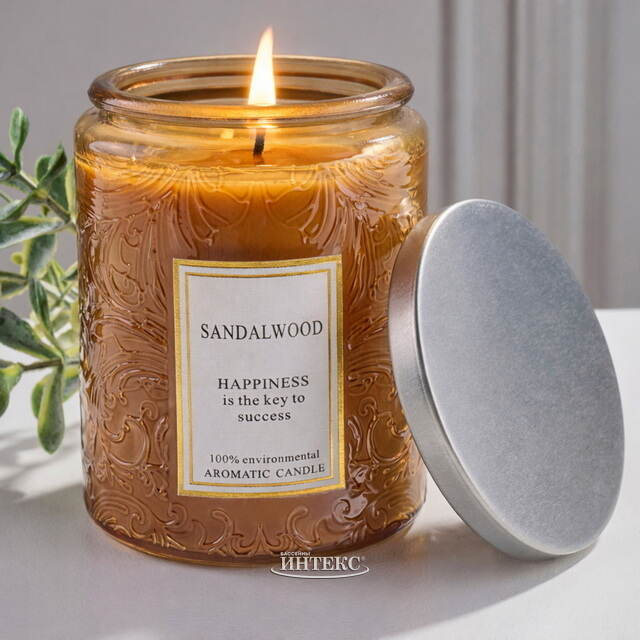 Ароматическая свеча Enjoing Life Series: Sandalwood 9 см, 32 часа горения Kaemingk (Кейминг)
