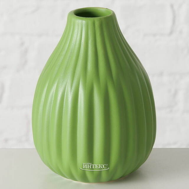 Набор керамических ваз для цветов Лидс 10-12 см зеленый, 3 шт Boltze (Больтце)