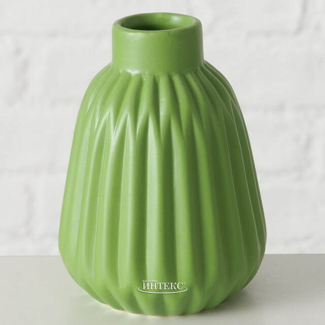 Набор керамических ваз для цветов Лидс 10-12 см зеленый, 3 шт Boltze (Больтце)