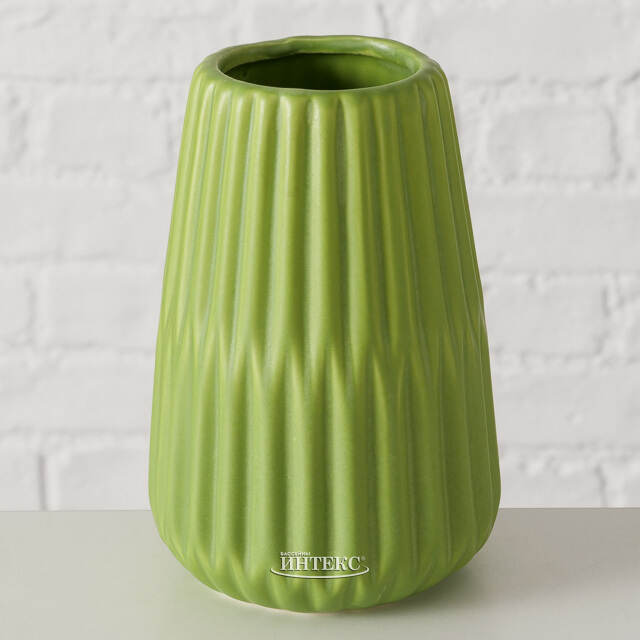 Керамическая ваза Реймс 14 см зеленая Boltze (Больтце)