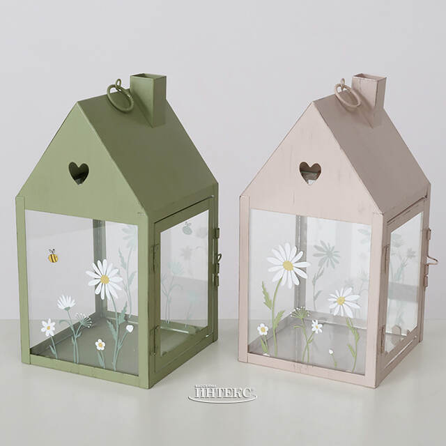 Подсвечник - домик Camomile 27*14 см зеленый Boltze