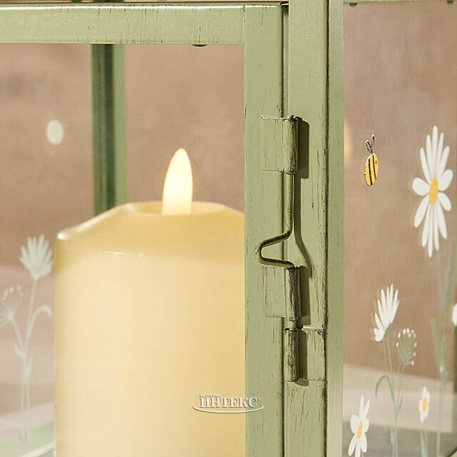 Подсвечник - домик Ромашки и пчелки 27*14 см зеленый Boltze (Больтце)