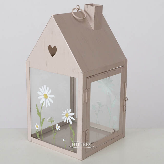 Подсвечник - домик Camomile 27 см розовый Boltze