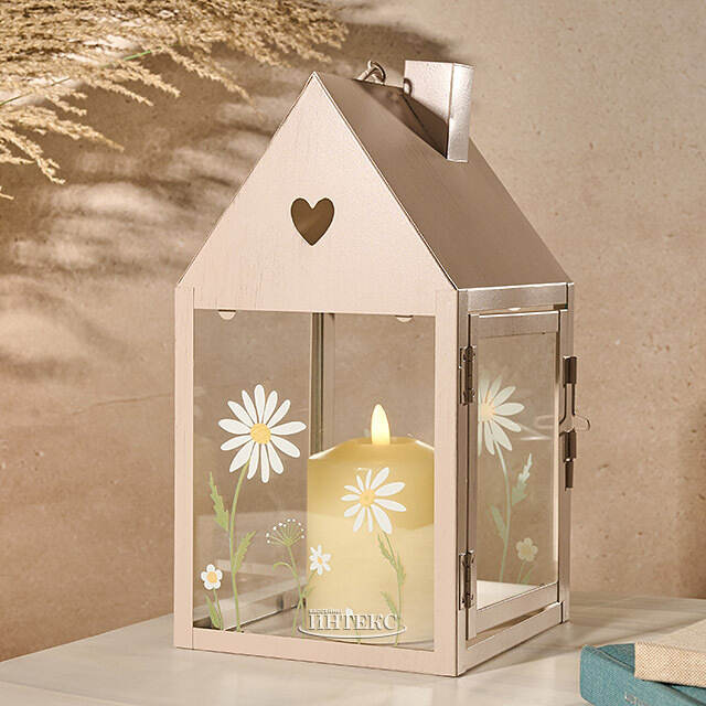 Подсвечник - домик Ромашки и пчелки 27 см бежевый Boltze (Больтце)