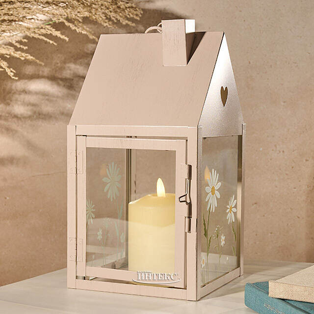 Подсвечник - домик Ромашки и пчелки 27 см бежевый Boltze (Больтце)