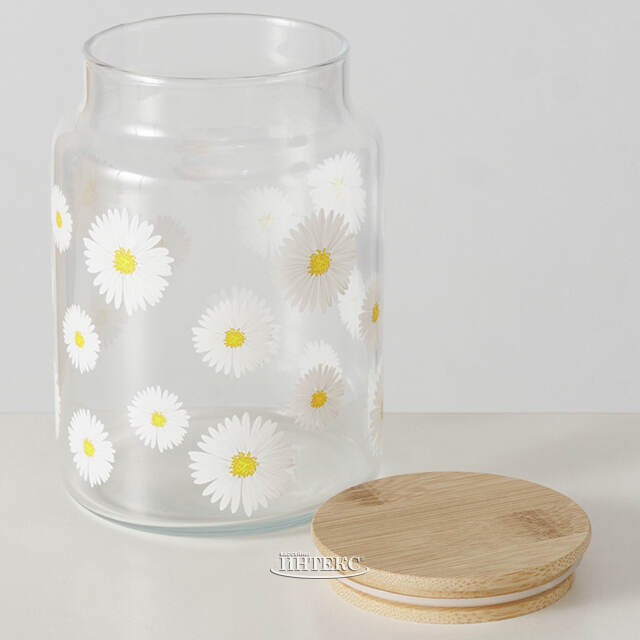 Стеклянная банка для хранения Field Chamomile 14 см Boltze