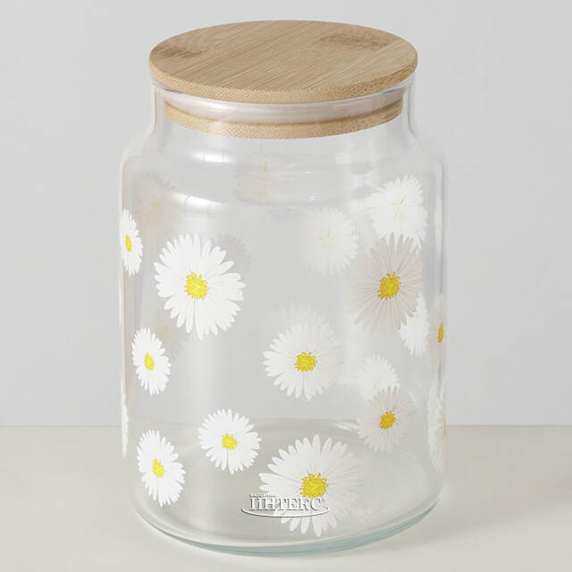 Стеклянная банка для хранения Field Chamomile 14 см Boltze