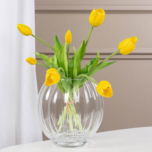 Силиконовые цветы Тюльпаны Грейт Милтон жёлтые 40 см, 7 шт Boltze (Больтце)