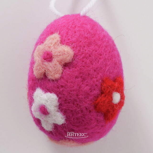 Пасхальные украшения Яйца Pink Easter 6 см, 4 шт, подвеска Boltze