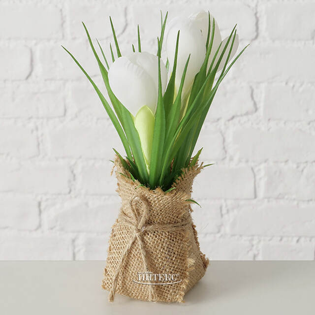 Искусственный цветок в горшке Крокус 19 см Boltze