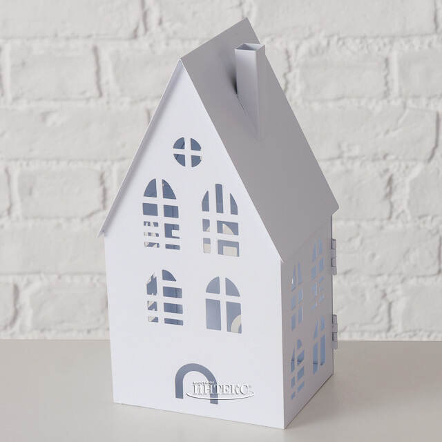 Набор подсвечников - домиков Белфаст 13-38 см белый, 3 шт Boltze (Больтце)