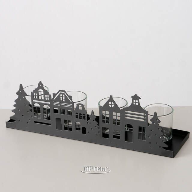 Декоративный подсвечник Домики Hiddenville 35*11 см Boltze (Больтце)